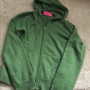 100% cashmere zip up sweater